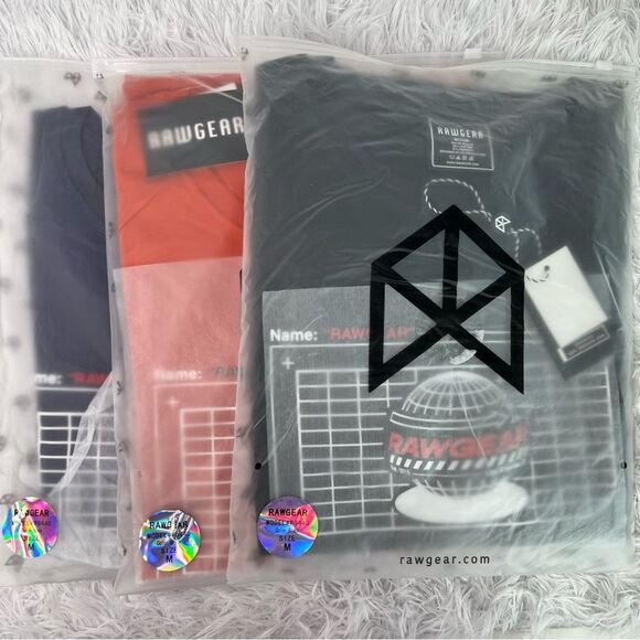 NWT Bundle 3 RawGear Men's Heavyweight Long Sleeve Logo T-Shirt RG440 Men’s M - Picture 2 of 11